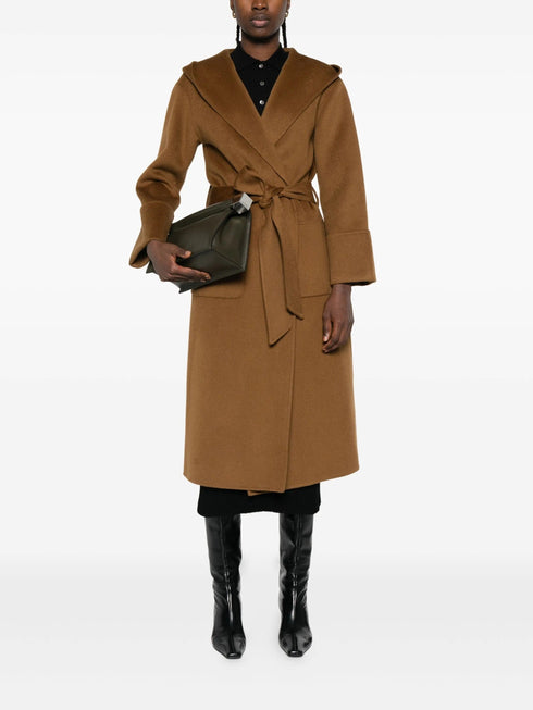 ALPHA STUDIO HOODED BELTED COAT