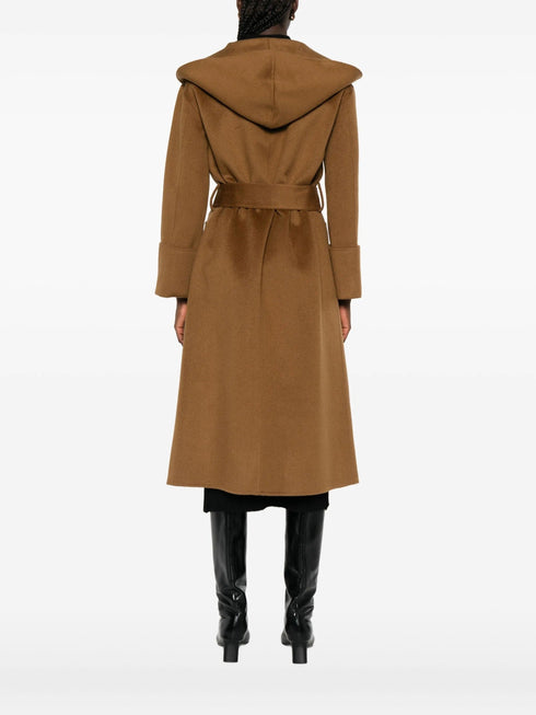 ALPHA STUDIO HOODED BELTED COAT