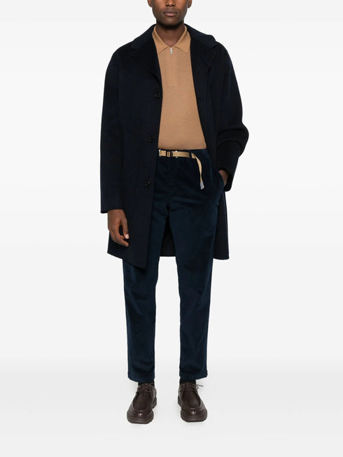 WHITE SAND 88 VELVET BELTED TROUSERS