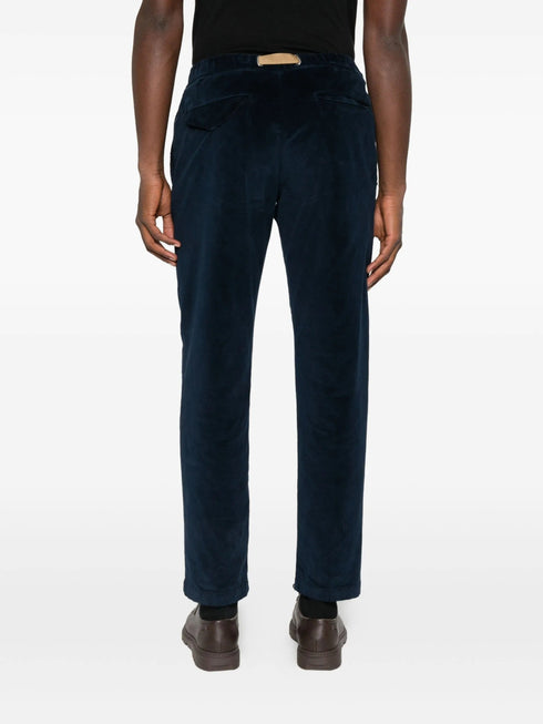 WHITE SAND 88 VELVET BELTED TROUSERS