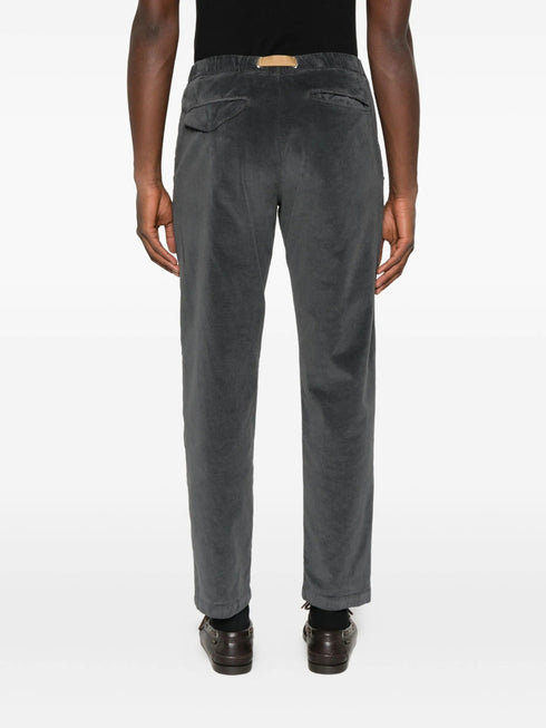 WHITE SAND 88 VELVET BELTED TROUSERS