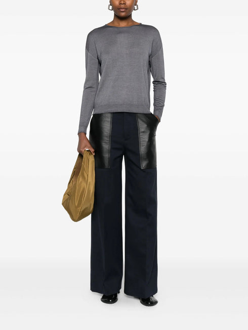 AROVESCIO BOAT NECK SWEATER