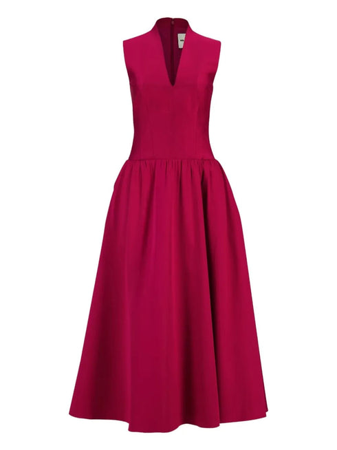 ROLAND MOURET TAFFETA MAXI WITH BALL SKIRT