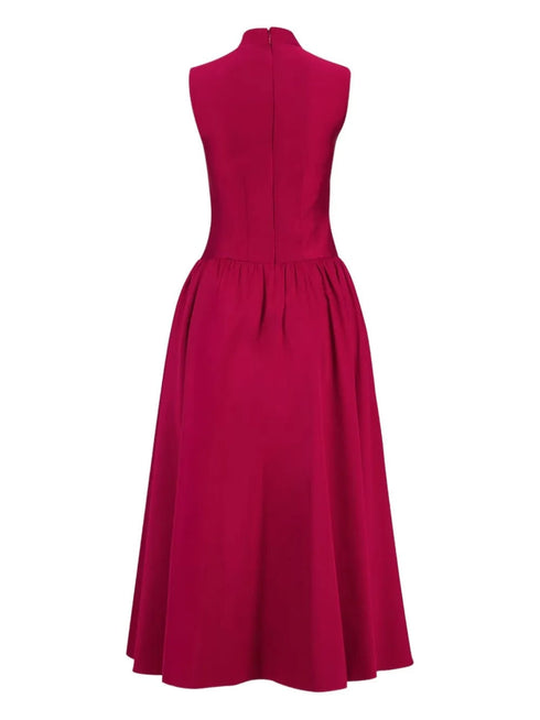 ROLAND MOURET TAFFETA MAXI WITH BALL SKIRT