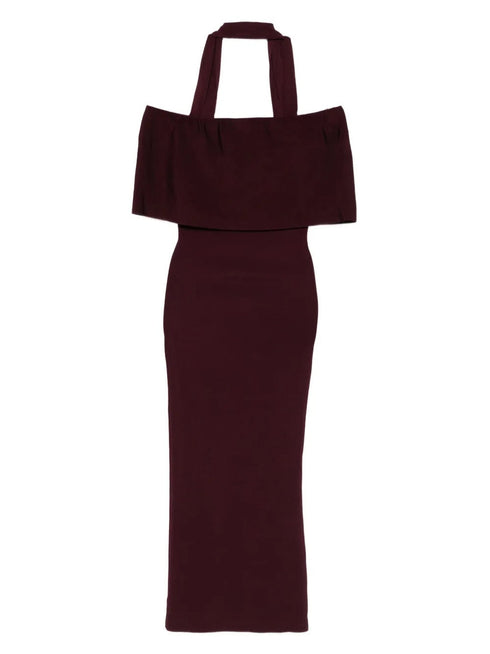 ROLAND MOURET SCARF DETAIL DRESS