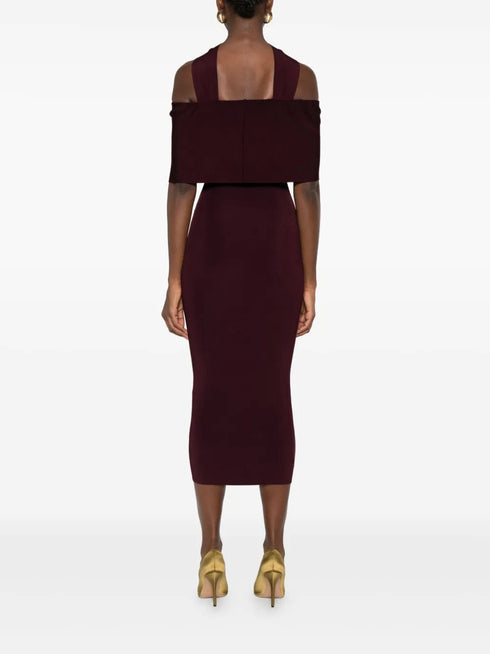 ROLAND MOURET SCARF DETAIL DRESS