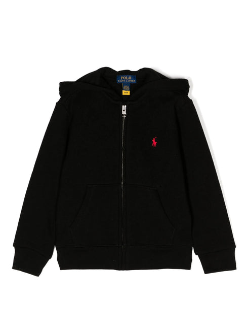 POLO RALPH LAUREN LOGO ZIP UP HOODIE