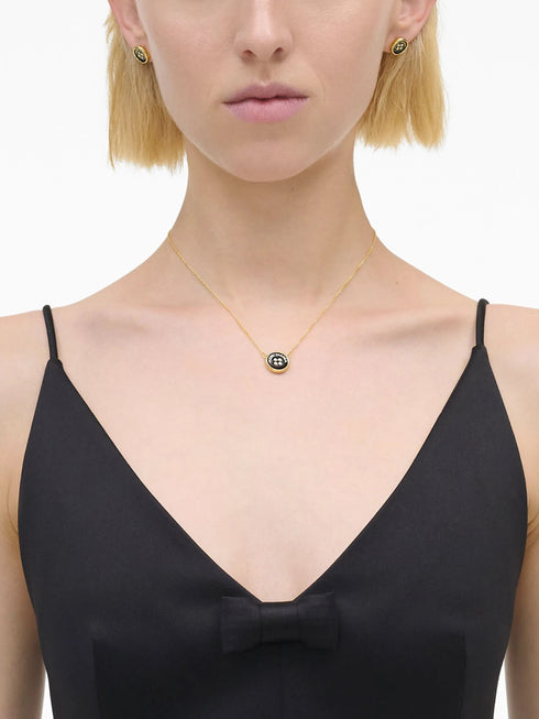 MARC JACOBS BUTTON PENDANT NECKLACE