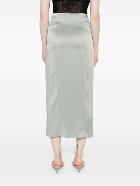 FORTE FORTE SATIN PENCIL SKIRT