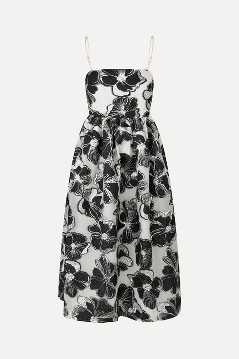 STINE GOYA JACQUARD VOLUMINOUS DRESS