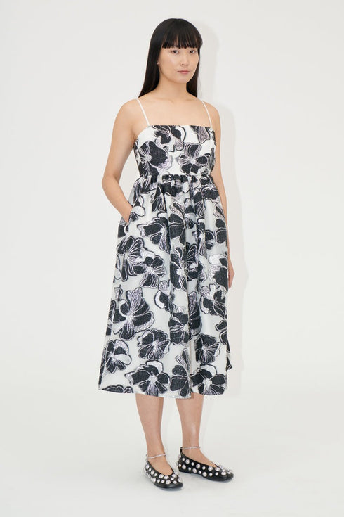 STINE GOYA JACQUARD VOLUMINOUS DRESS