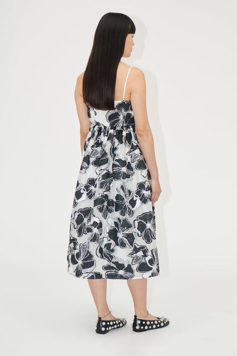 STINE GOYA JACQUARD VOLUMINOUS DRESS