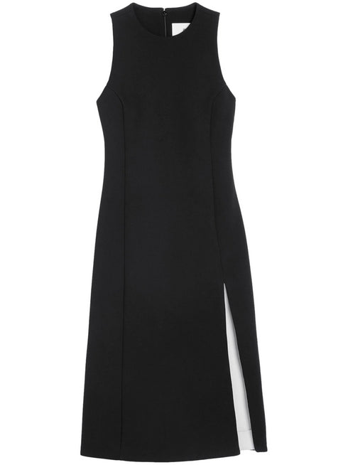 AMI PARIS FITTED SLIT DRESS