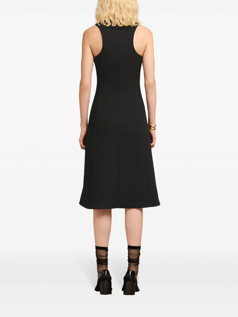 AMI PARIS FITTED SLIT DRESS