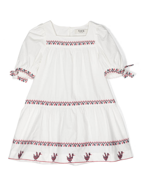 SEA EMBROIDERY DRESS