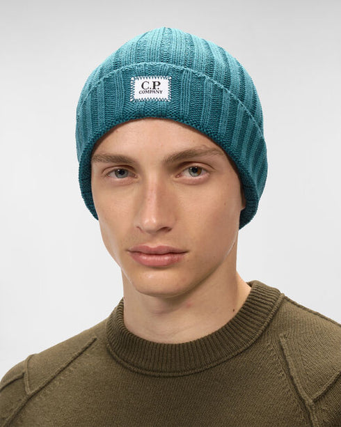 C.P. COMPANY LOGO BEANIE