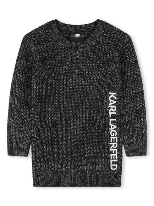 KARL LAGERFELD LOGO KNIT DRESS