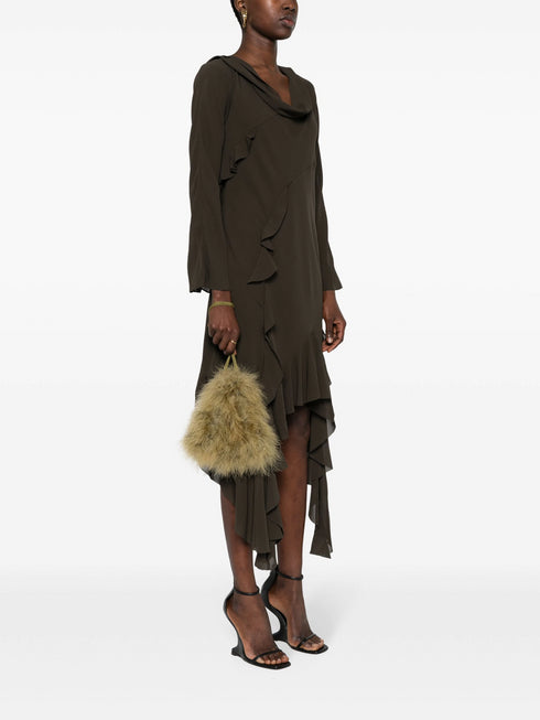 YVES SALOMON FEATHER BAG