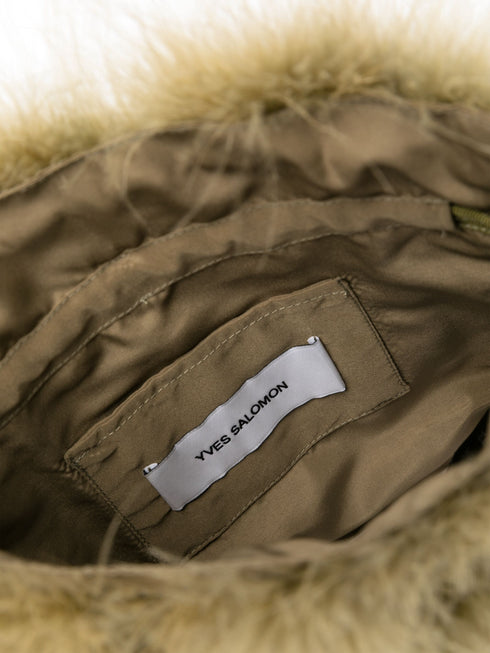 YVES SALOMON FEATHER BAG