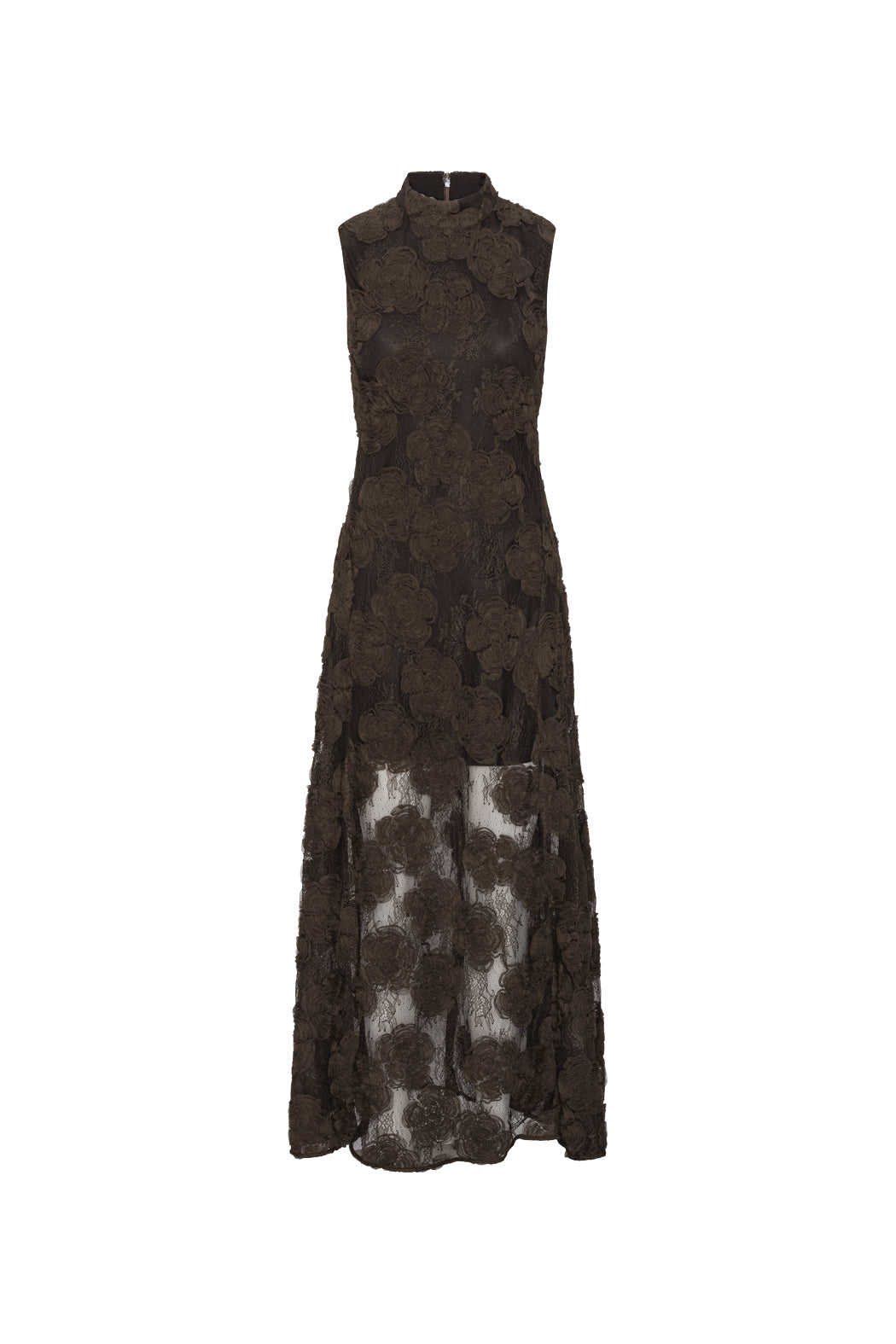 ROTATE 3D FLOWER MAXI DRESS
