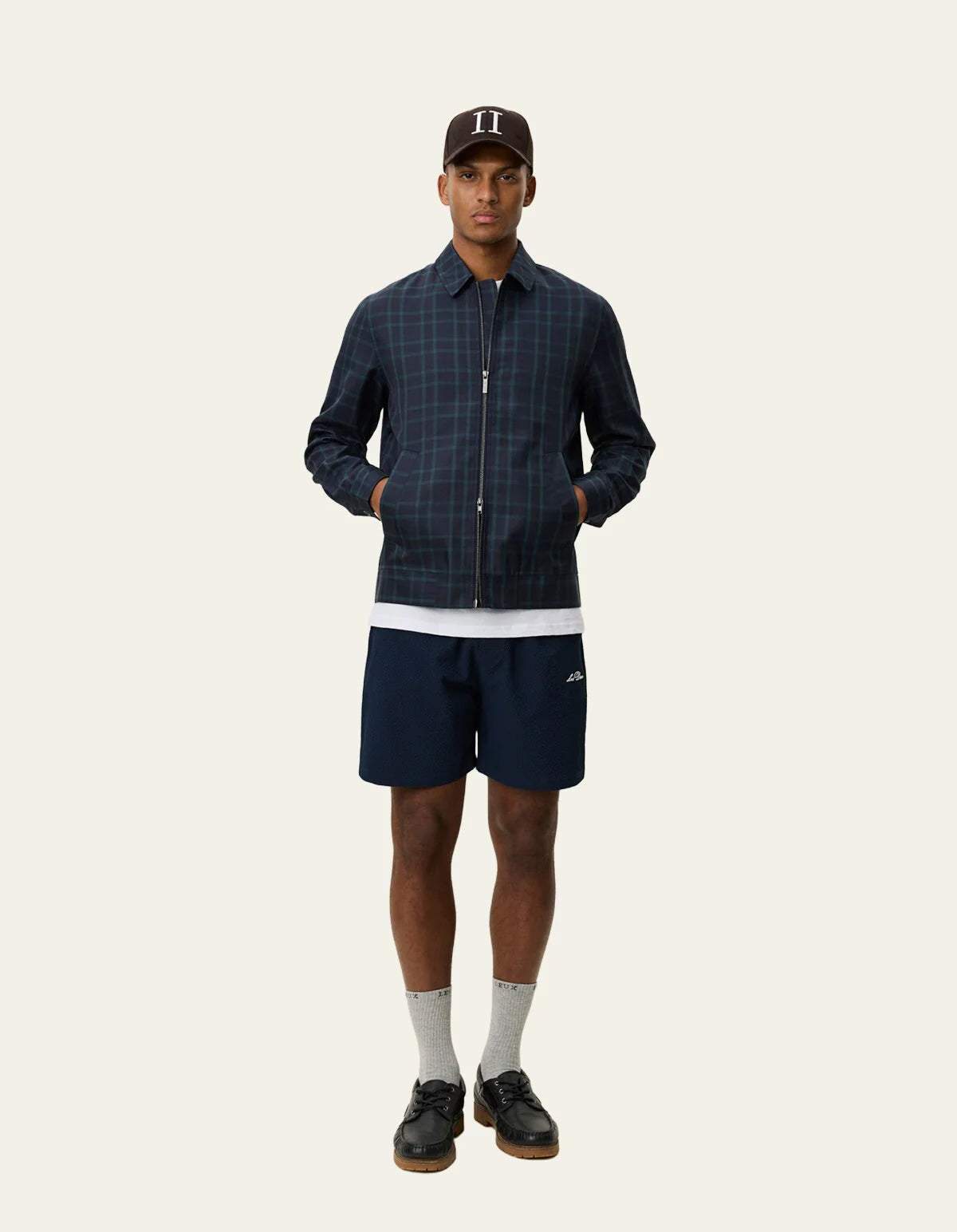 LES DEUX COMO COACH CHECK JACKET
