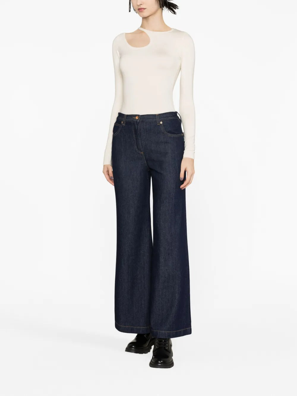 ASPESI WIDE LEG JEANS