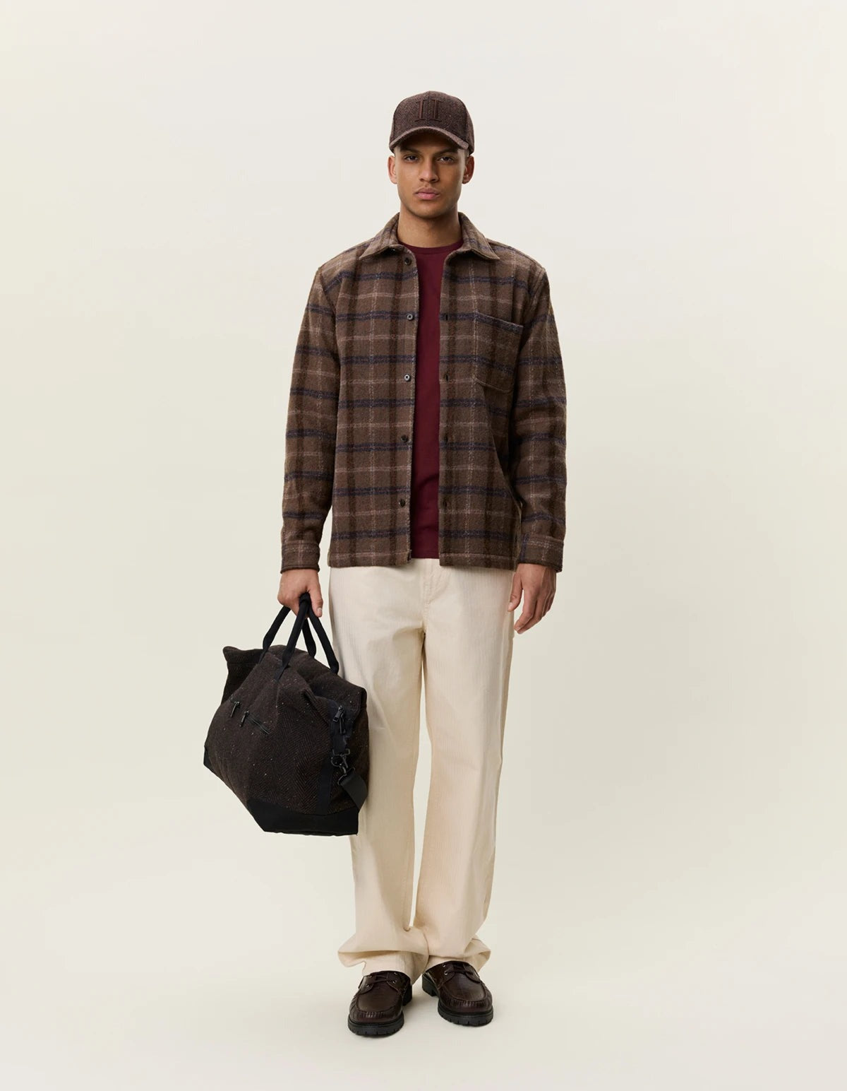 LES DEUX CHECK WOOL OVERSHIRT