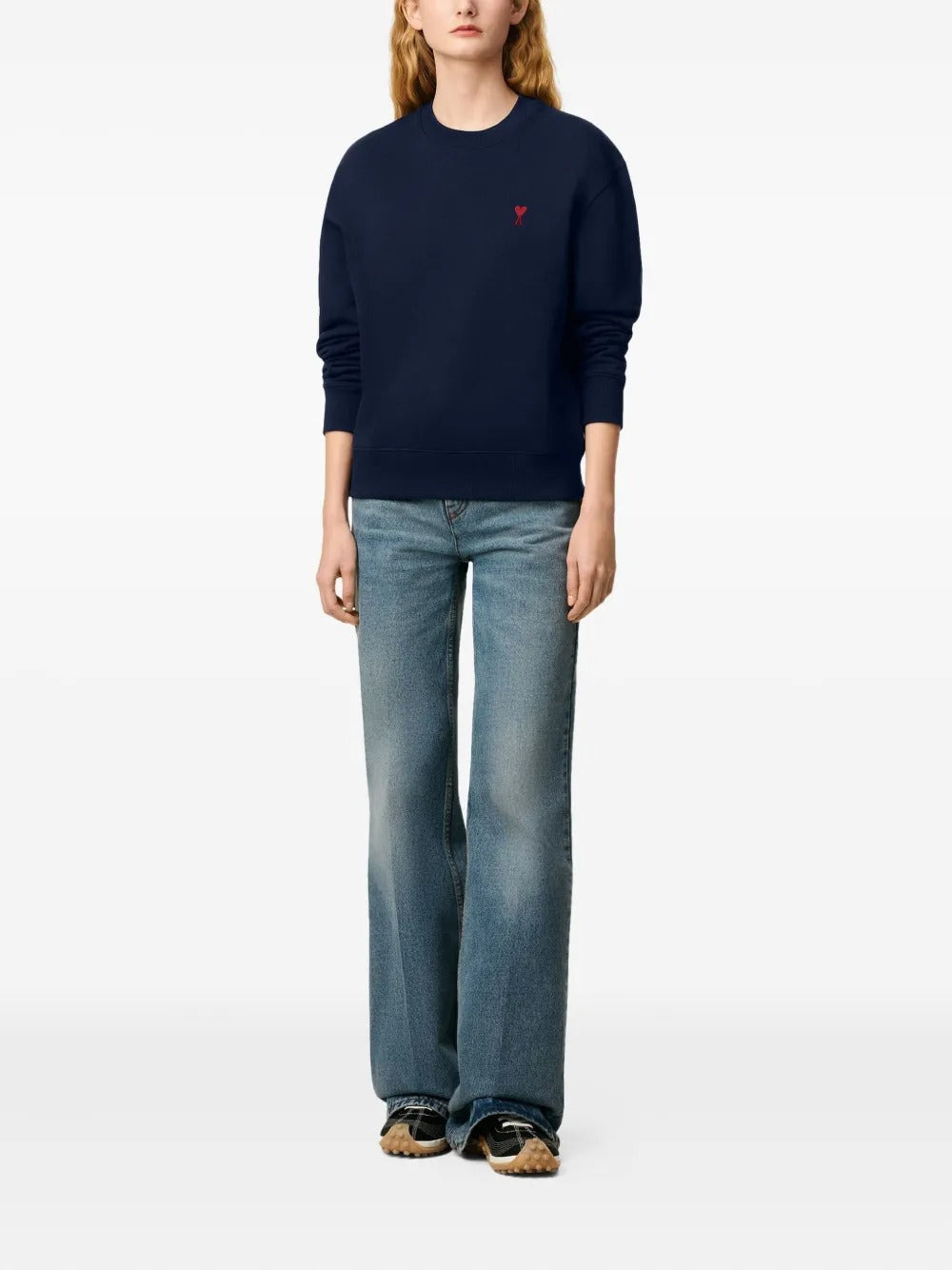 AMI PARIS RED ADC SWEAT