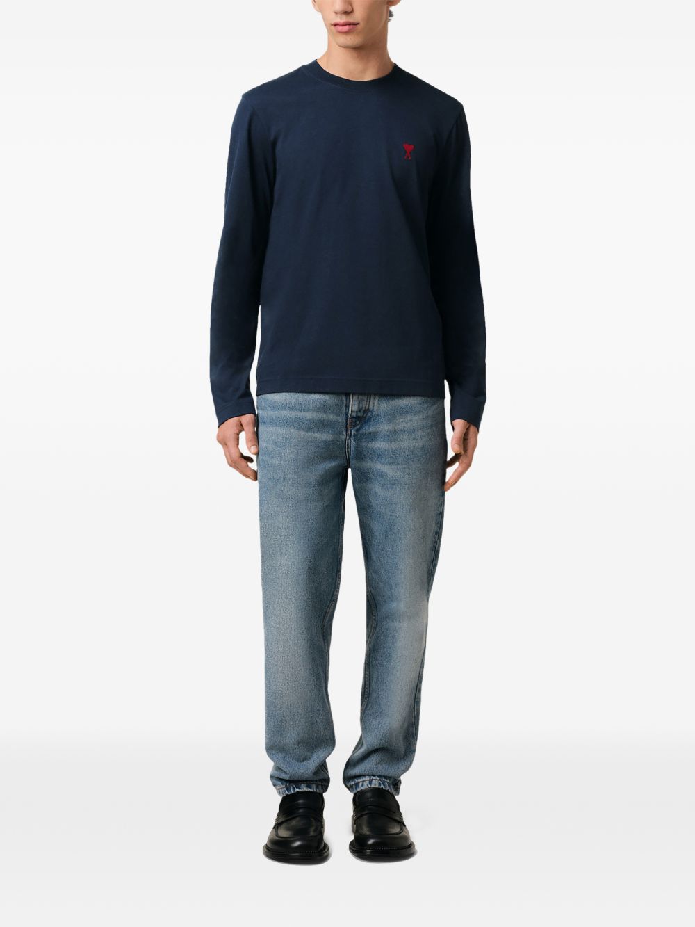 AMI PARIS RED ADC L/S T-SHIRT