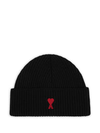 AMI PARIS RED ADC BEANIE