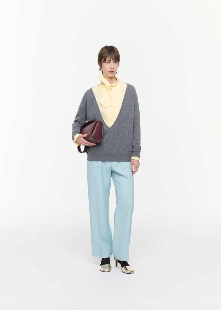PLAN C DEEP V-NECK SWEATER