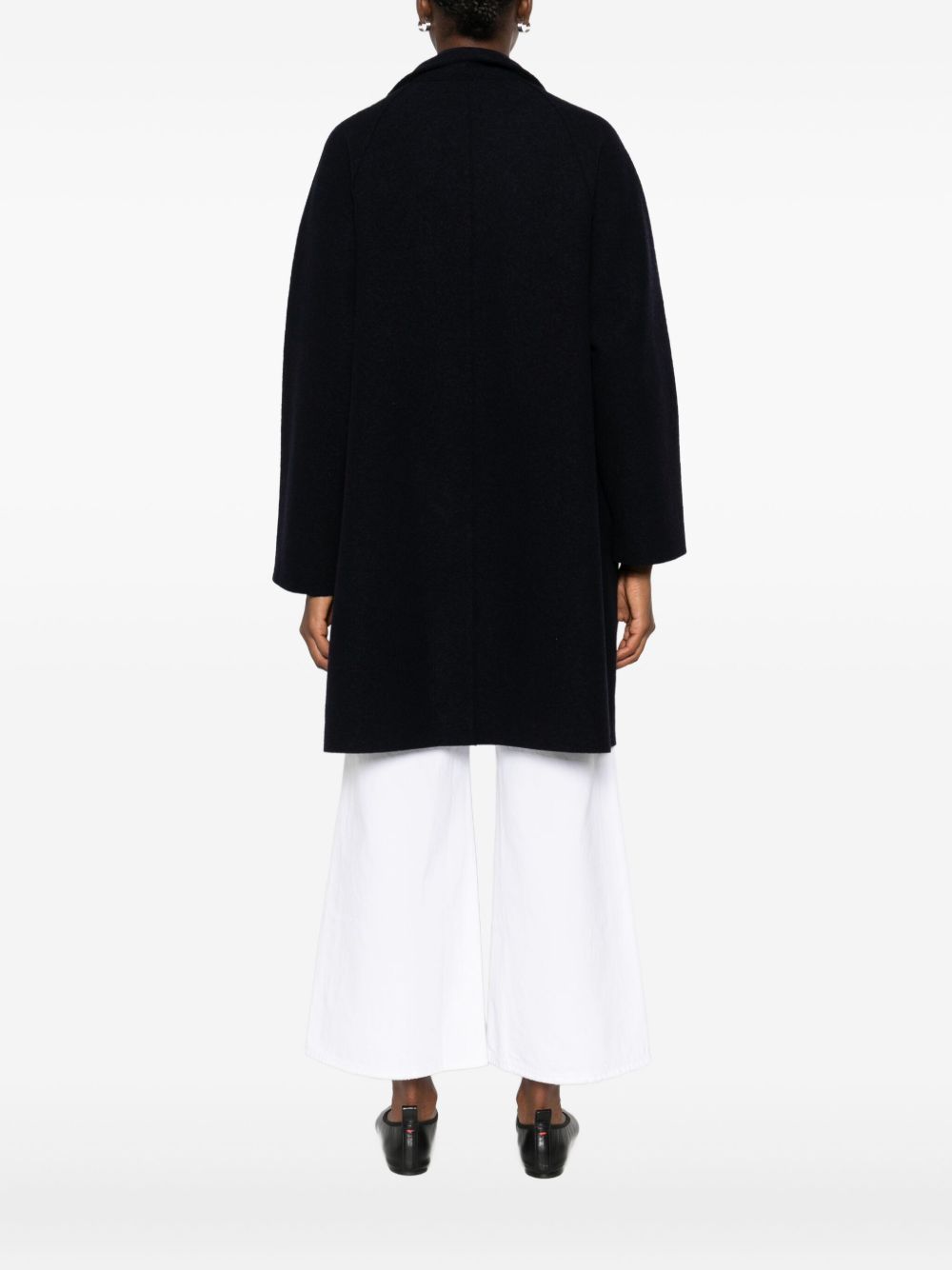 HARRIS WHARF LONDON RAGLAN CAPE BOILED WOOL
