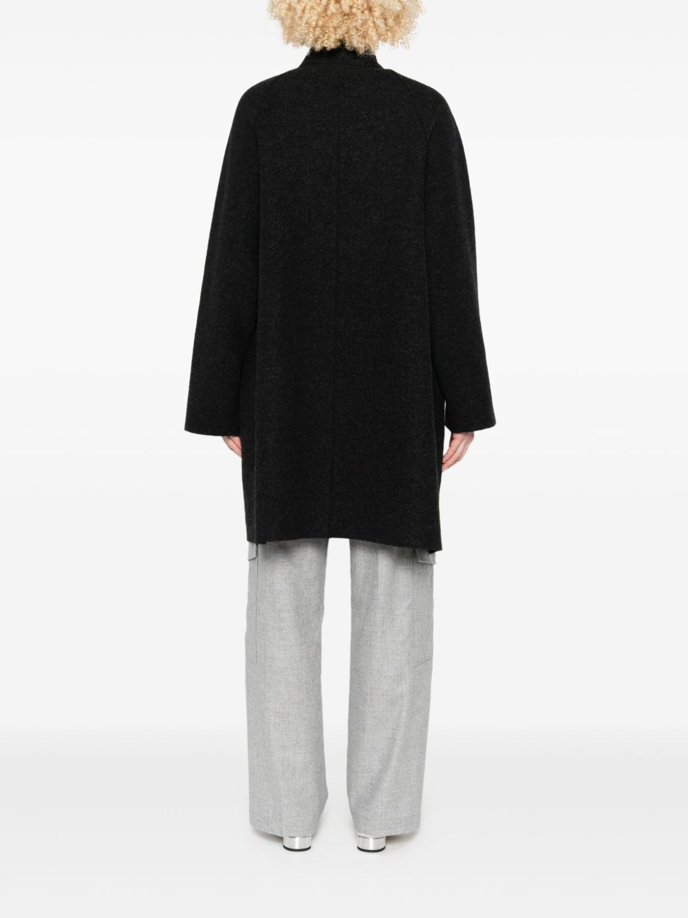 HARRIS WHARF LONDON RAGLAN CAPE BOILED WOOL