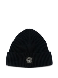 STONE ISLAND RIB KNIT BEANIE