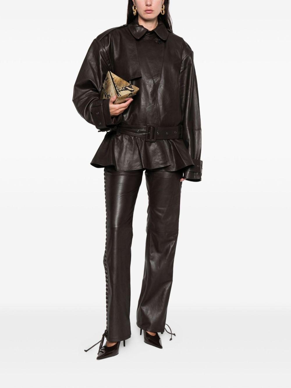 ROTATE BIKER LEATHER JACKET