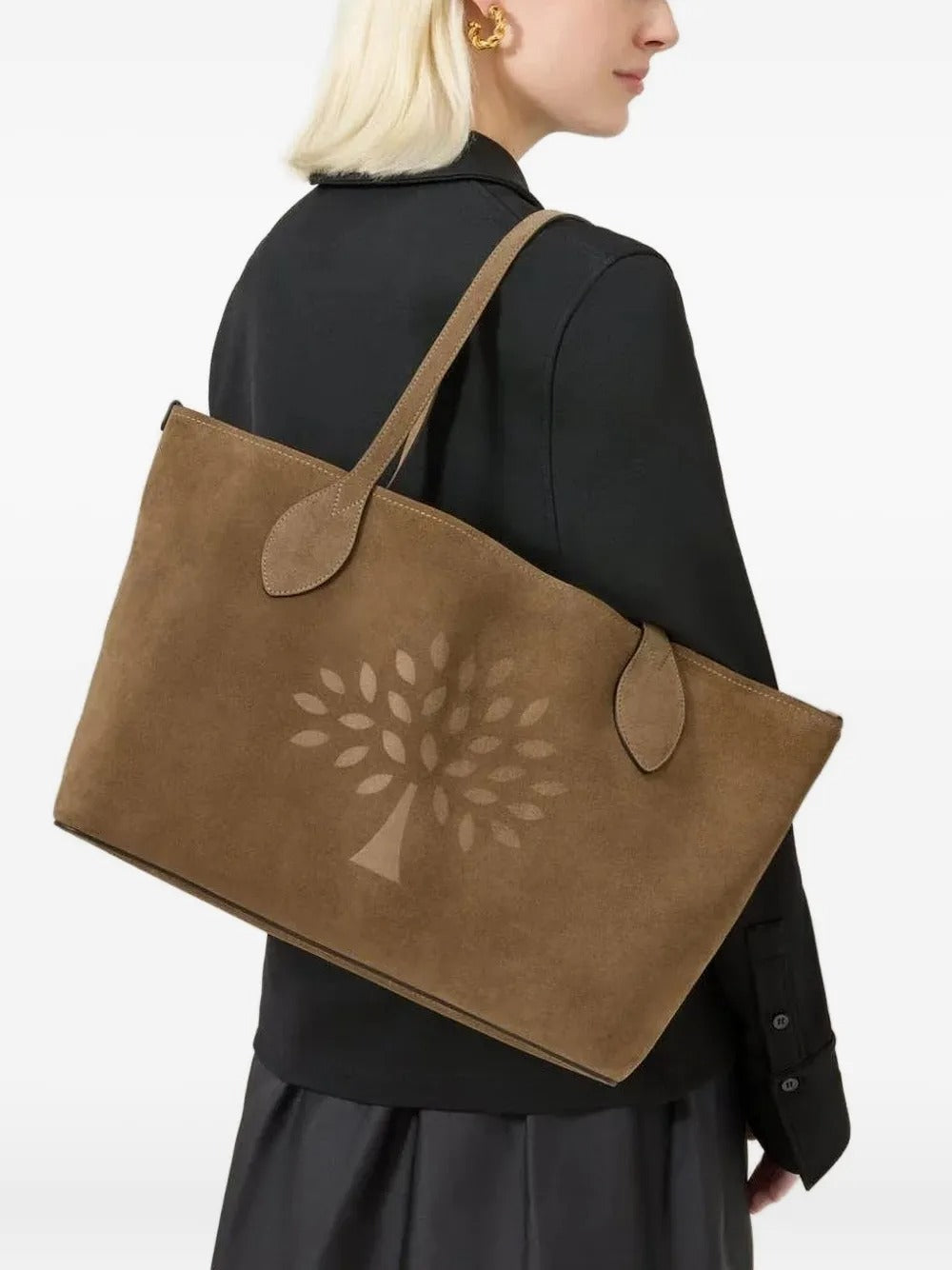 MULBERRY SUEDE TREE TOTE
