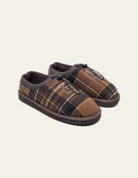 LES DEUX TREY MONOGRAM CHECK SLIPPER