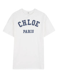 CHLOE-CHLOE LOGO T-SHIRT DRESS