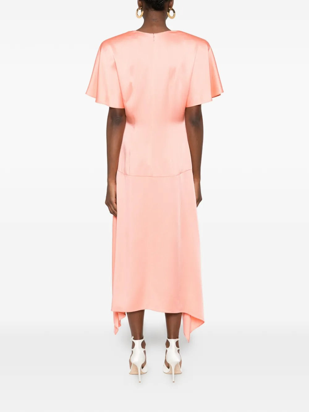 STELLA MC CARTNEY SATIN V NECK DRESS