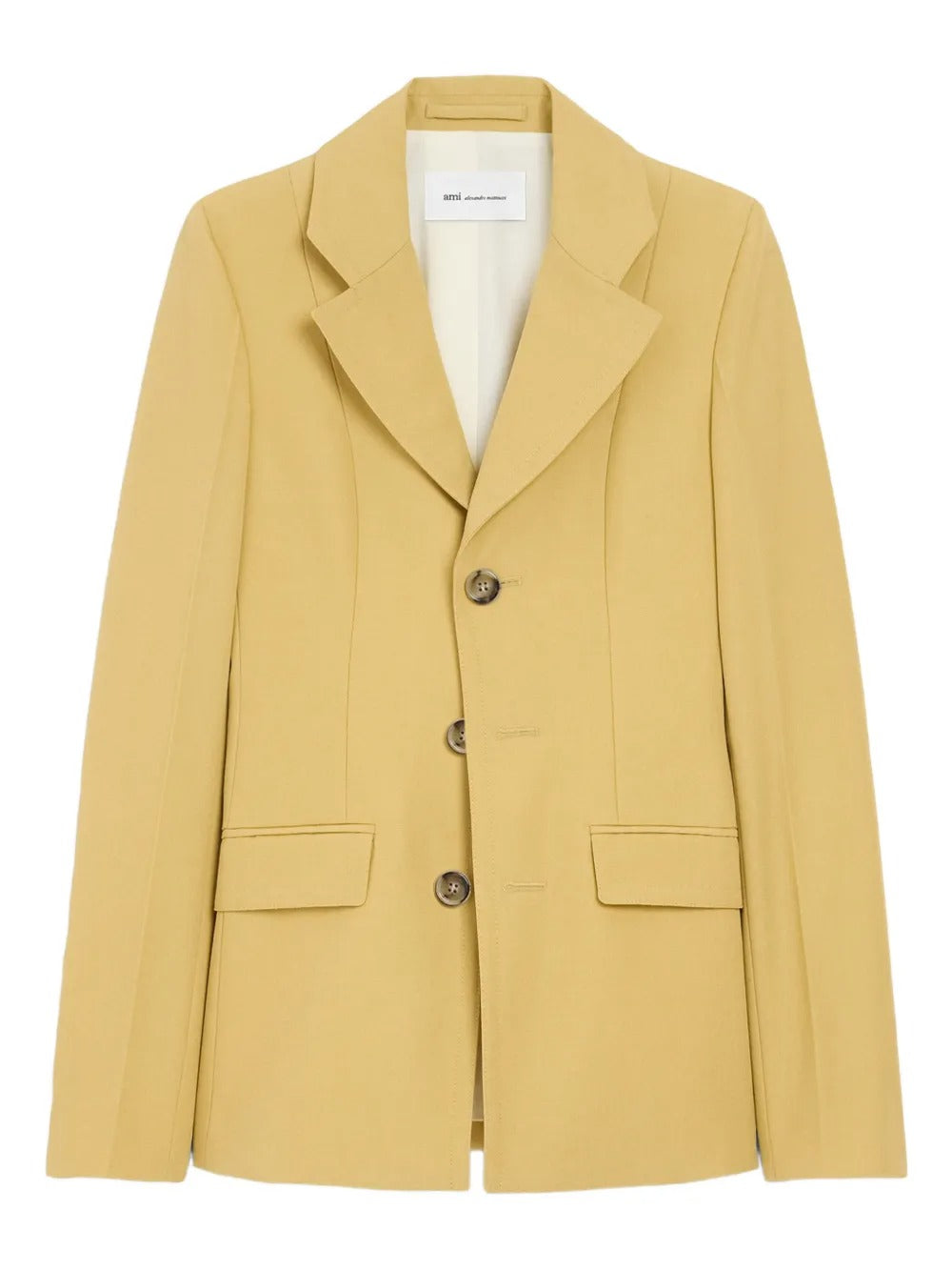 AMI PARIS SINGLE BREASTED FITTED JACKET