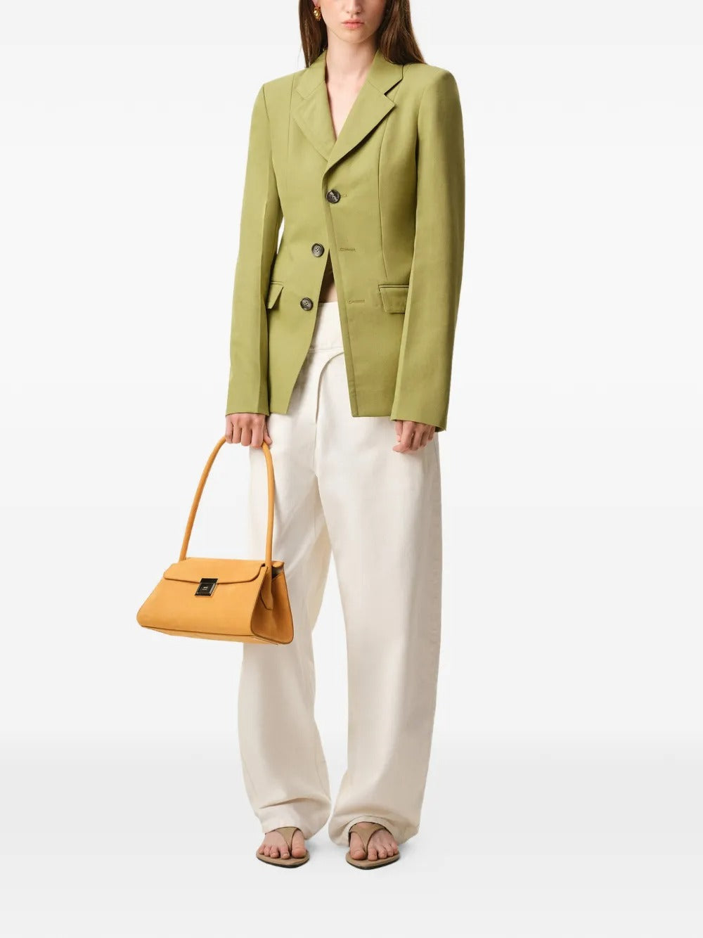 AMI PARIS SINGLE BREASTED FITTED JACKET