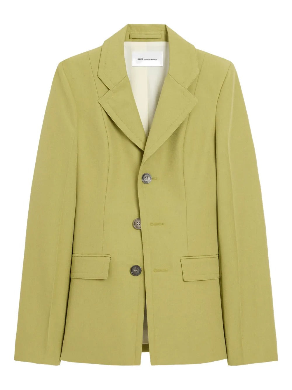 AMI PARIS SINGLE BREASTED FITTED JACKET
