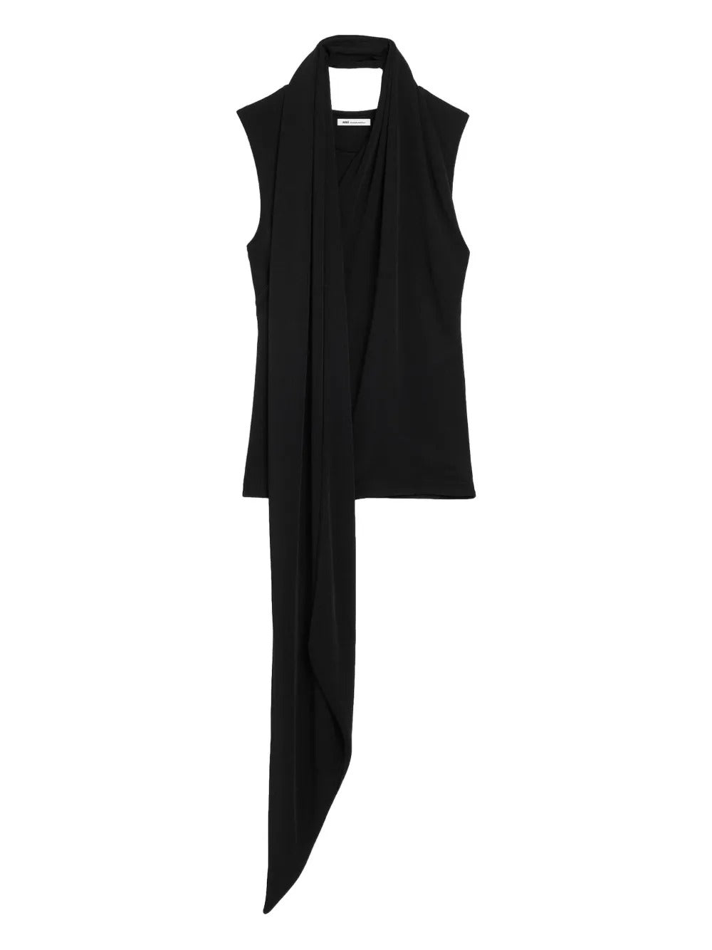 AMI PARIS SLEEVELESS LAVALLIERE TOP