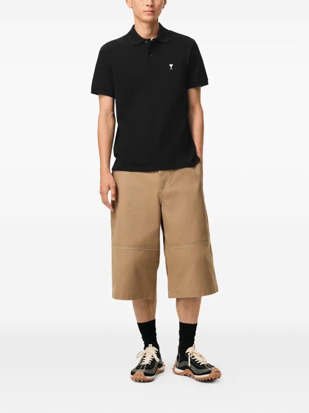 AMI PARIS CONTRAST ADC POLO