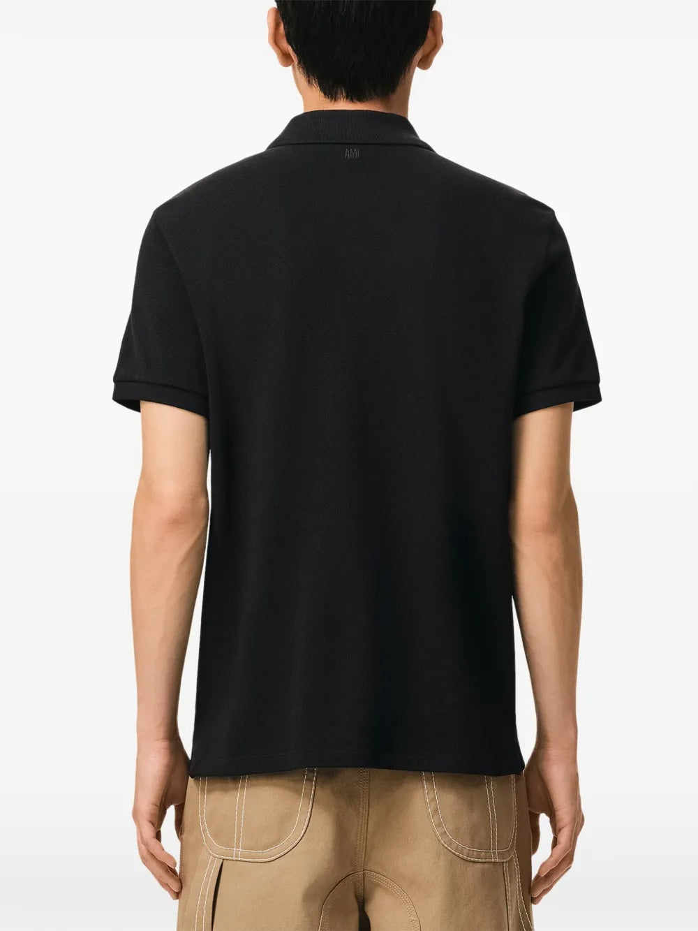 AMI PARIS CONTRAST ADC POLO