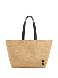 AMI PARIS ADC RAFFIA TOTE