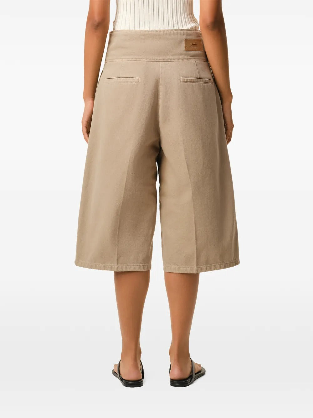 AMI PARIS WRAPPED BELTED BERMUDA