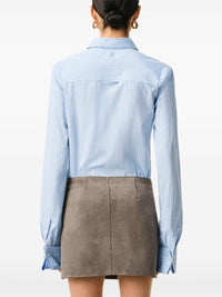 AMI PARIS RUFFLED STRIPED SHIRT