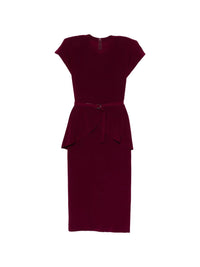 NORMA KAMALI CAP SLEEVE SHOULDER PAD PEPLUM