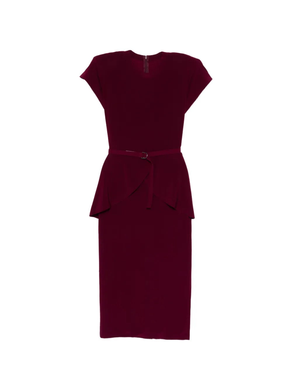 NORMA KAMALI CAP SLEEVE SHOULDER PAD PEPLUM
